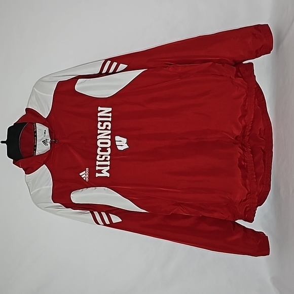ADIDAS ▪︎ WISCONSIN BADGERS WINDBREAKER ▪︎ SIZE L - Picture 4 of 10